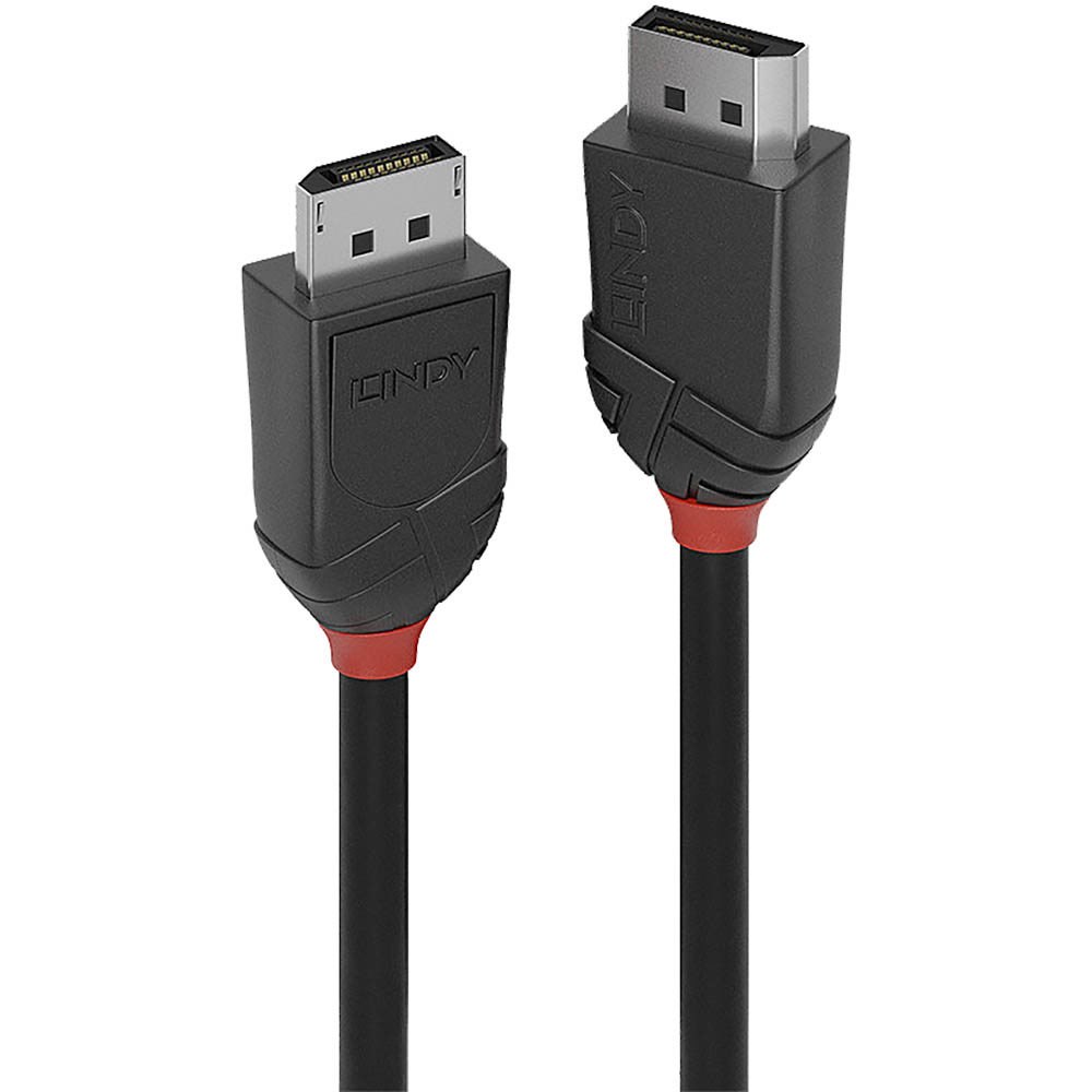 Lindy 2M Display Port 1.2 Cable, Black Line