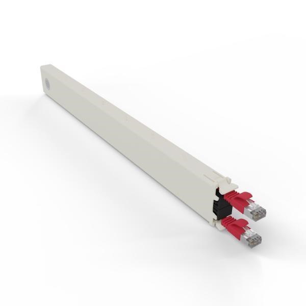 Patchbox.One 8Ru STP Red Cat6A Cable Management Cassette, To Be Installed In Patchbox.One Frame (Poneframe)