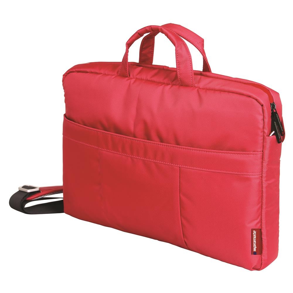 Promate 'Charlette' Modern Styled Messenger Bag For Laptops Up To 15.6" - Red