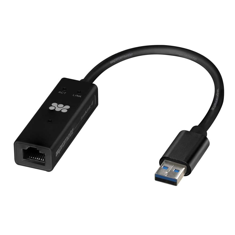 Promate 'fastLink-E' Premium Super Speed Usb 3.0 Ethernet Adapter - Black