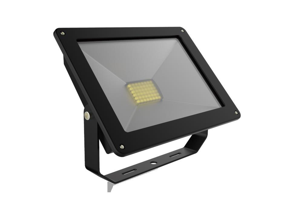 Energetic SupValite Weatherproof Led Slim Floodlight Ip65 20W 4000K 1200Lm Black [272002]
