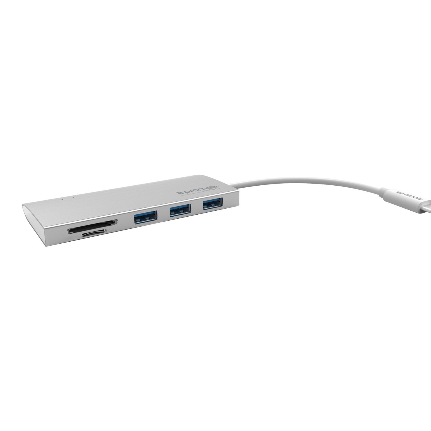 Promate SyncHubC3 SuperSpeed Usb-C 3.1 Type-C Hub, Usb 3.1 Type-A Ports, SD / Micro-SD Card Slot