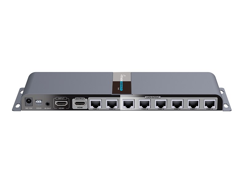 Lenkeng 8 Ports Hdmi Splitter Over Cat6 1080P Up To 40M With Ir. With 8 Receivers