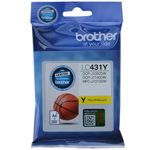 Brother LC431Y Original Inkjet Ink Cartridge - Single Pack - Yellow - 1 Pack