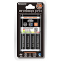 Panasonic Eneloop Quick Charger + 4 Aa Eneloop Pro Batteries