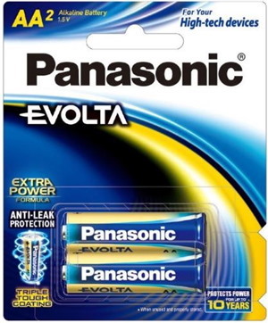 Panasonic Evolta Aa Alkaline Battery 2 Pack