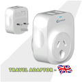 Sansai Outbound Usb Travel Adapter - Nz/Au To Uk Plug