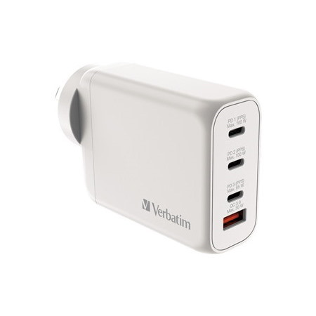 Verbatim 100W GaN Charger With 3X Usb-C And 1X Usb-A