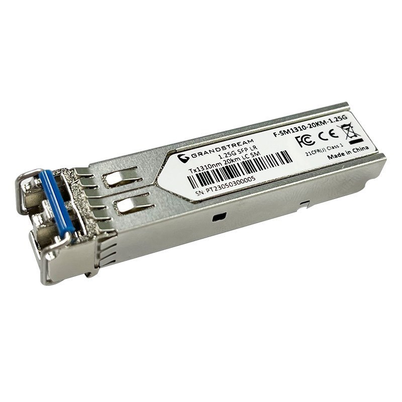 Grandstream SFP Fiber Module, Single-Mode, 1310NM, 20-Kilometer, 1.25Gbps, LC