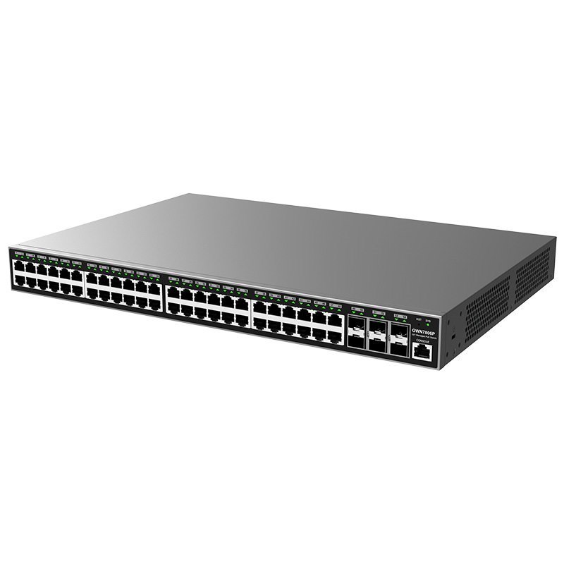 Grandstream GWN7806P Enterprise Layer 2+ Managed PoE Network Switch, 48 X GigE, 6 X SFP+