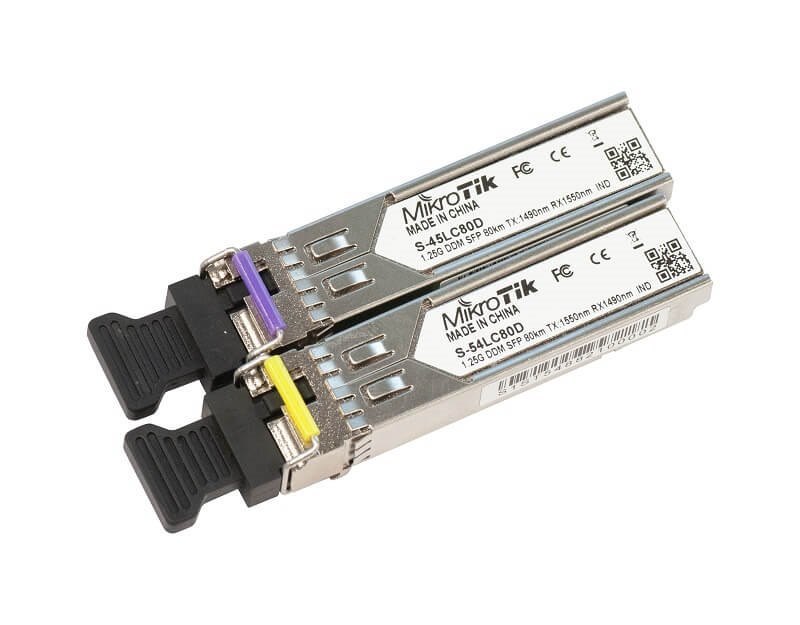 MikroTik Pair Of SFP 1.25G Modules For 80KM 1490NM/1550NM S-45LC80D
