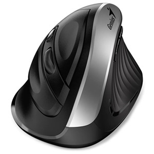 Genius Ergo8250s-Sg Ergonomic Wireless Ergo 8250S Silent Vertical Mouse Silver Grey + Black