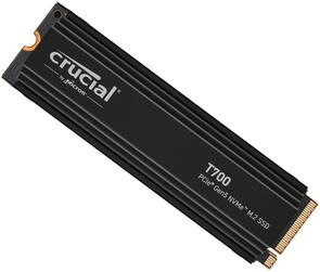 Crucial T700 4TB Gen5 NVMe SSD Heatsink 12400/11800 MB/s R/W 2400TBW 1500K IOPs 1.5M HRS MTTF