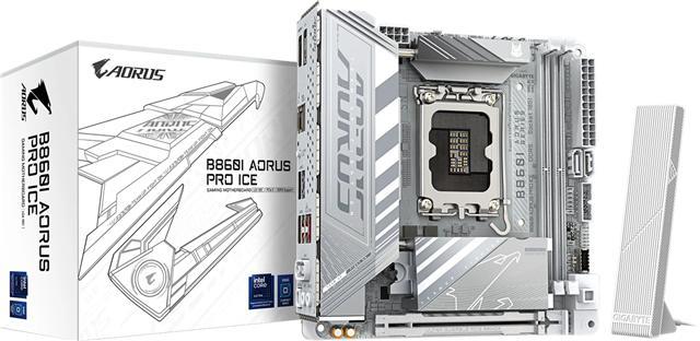 Gigabyte B860i Aorus Pro Ice Itx Motherboard For Intel Core Ulta Lga1851 - B860 Chipset - 2X M.2 2X DDR5 1X Internal Usb 2.0 Header 1X Internal Usb 3.2 Header 1X Internal Type C Header Wifi 7 + BT