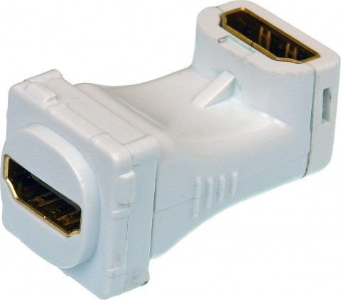 Digitek Hdmi® To Hdmi Right Angle Coupler Insert White
