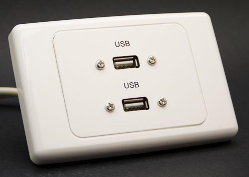 4Cabling Dual Usb Wall Plate