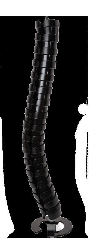 Elsafe Oe Elsafe: Umbilical Cable Management: Pathfinder Floor To Desk 780MM: Black