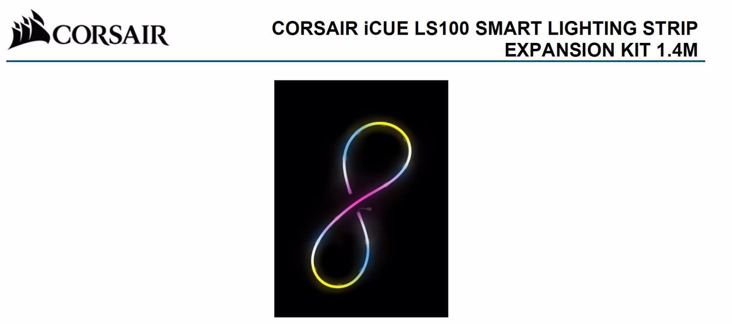 Corsair Icue LS100 Smart Lighting Strip Expansion Kit 1X 1.4 Meter 84 Individually Addressable Led.