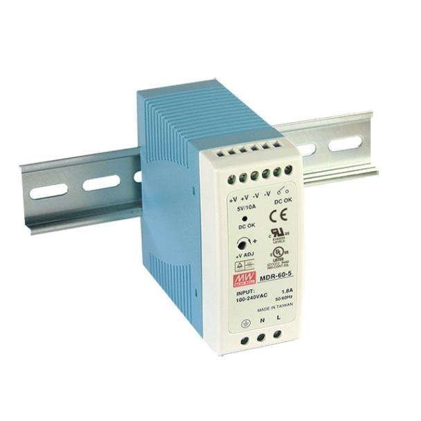 Mean Well | MDR-60-24 | 24V Slim Din Rail Power Supply 2.5A 60W