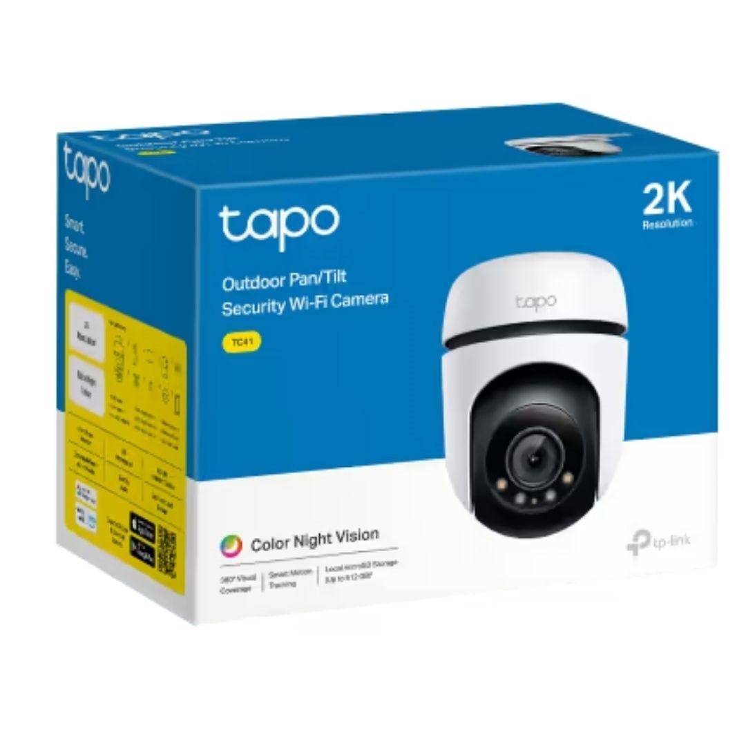 Tp-Link Tapo Outdoor Pan/Tilt Security Wifi Camera, 2K, Night Vision, Ip65, 2YR