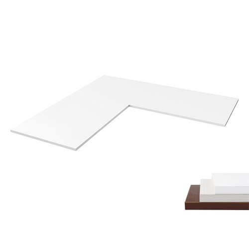 Brateck L-Shape(90°) Particle Board Desk Board White, 1800X750X25MM, Recommended Desk Frame: Mabt-M06-33R-B (LS)