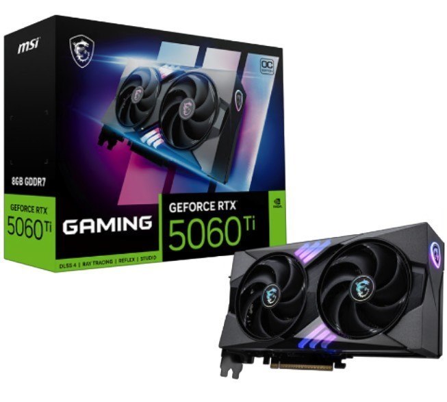 Msi nVidia GeForce RTX™ 5060 Ti 8G Gaming Oc , Pci Express® Gen 5 X16, Boost: 2647 MHz, Cuda 4608 Units, 8GB GDDR7, Hdmi™ X 1