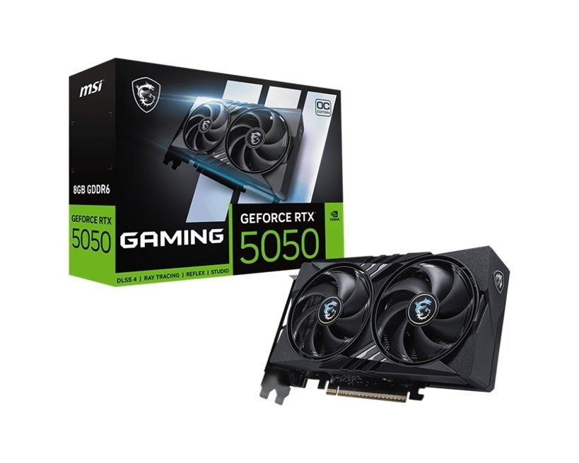 Msi nVidia GeForce RTX 5050 8G Gaming Oc, Boost: 22632 MHz, Cuda 2560 Units, 8GB GDDR6, Hdmi™ X 1 (Embargo)