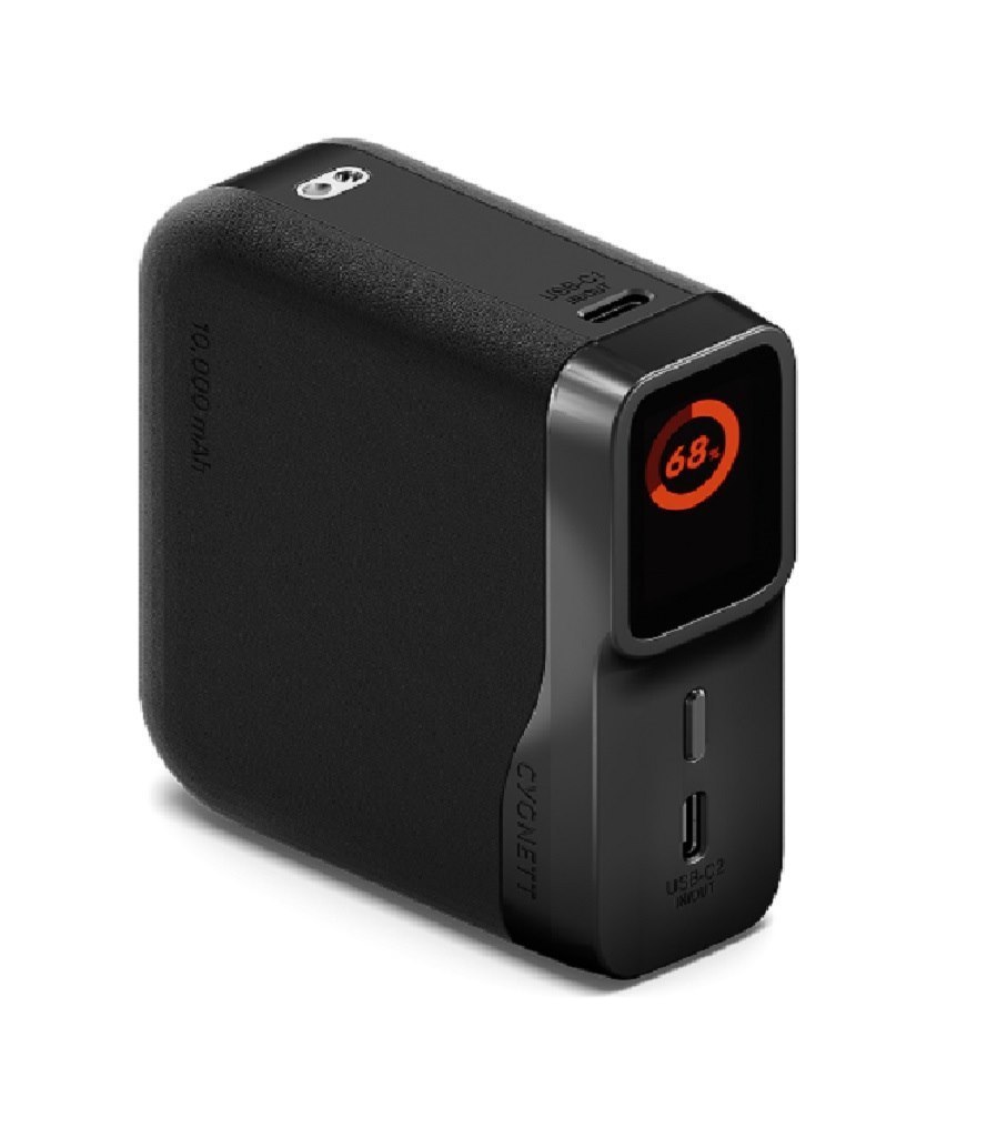 Cygnett Encore 10K mAh Power Bank - Graphite(CY5630PBCHE), 45W, 2X Usb-C PD, 1X Usb-A Ports, Led Display,Fast Charge,3X Device Charge,2 Years Warranty