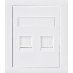 Astrotek CAT5e RJ45 Wall Face Plate 86X86MM 2 Port Socket Kit