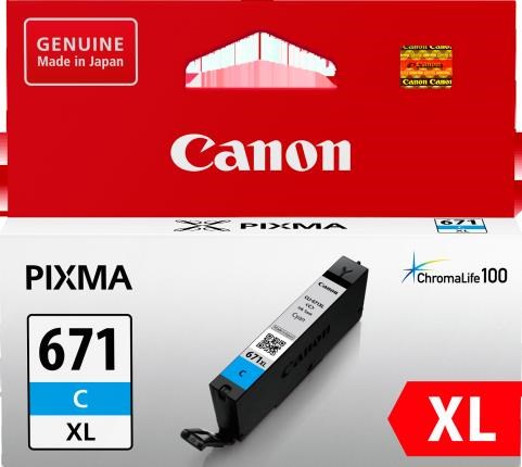 Canon CLI-671XLC Original Inkjet Ink Cartridge - Cyan Pack