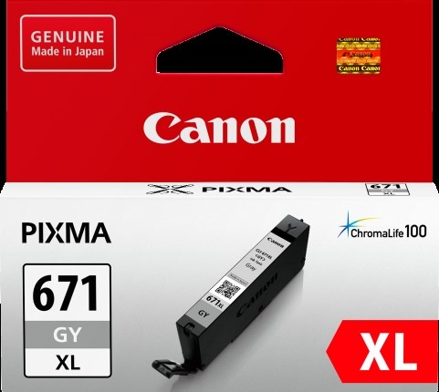 Canon CLI-671XLGY Original Inkjet Ink Cartridge - Grey Pack