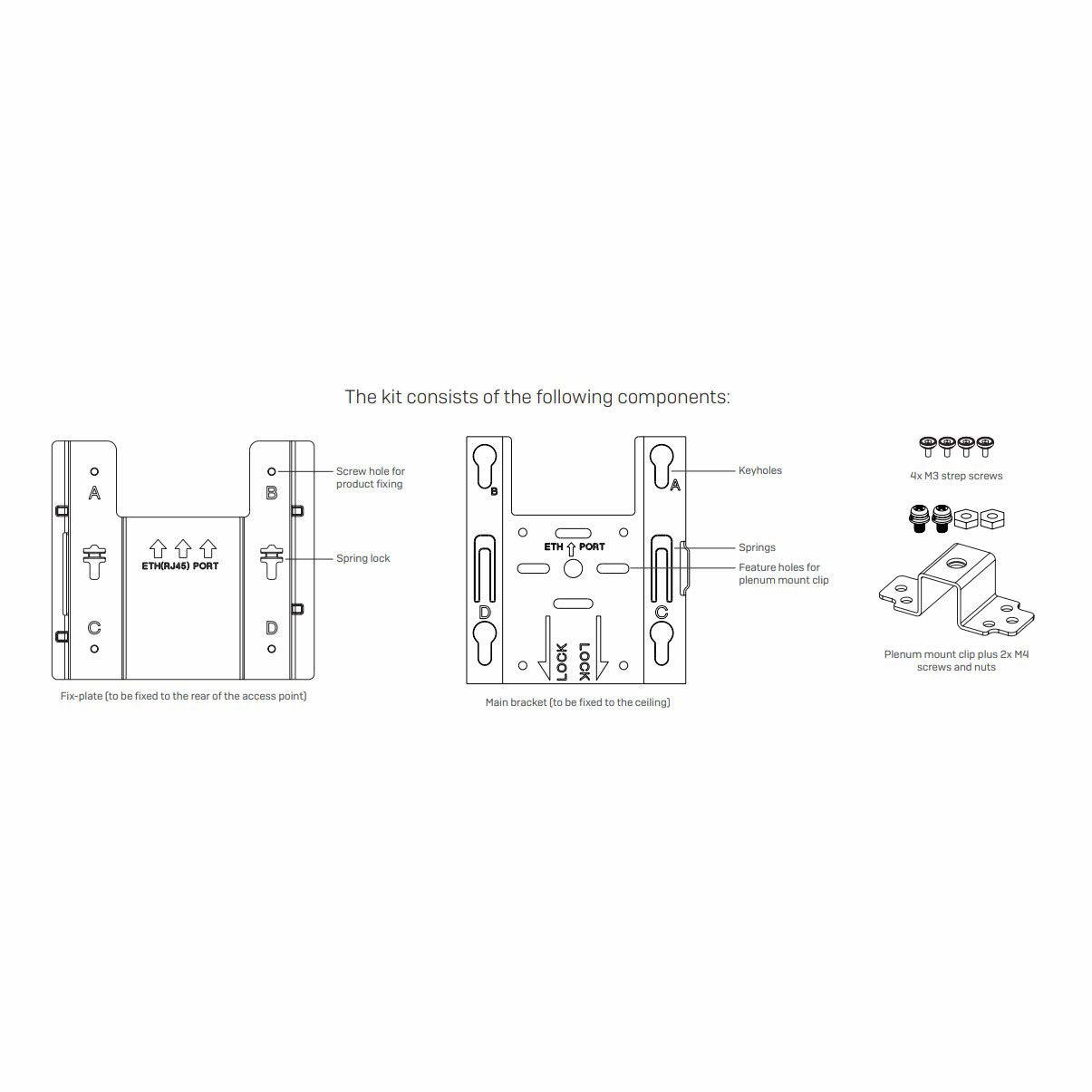 Sophos Mounting Bracket for Wireless Access Point