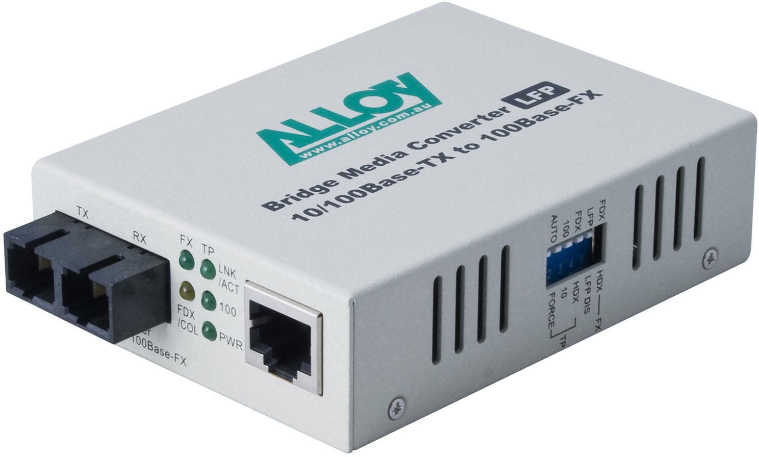 Alloy 100Mbps Standalone/Rackmount Media Converter 100Base-TX To 100Base-FX (SC), 1550NM, 100Km