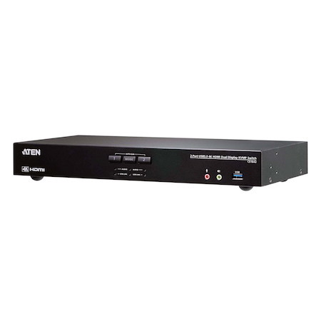 Aten 2 Port Usb 3.0 4K 60Hz Dual Hdmi KVMP Switch, Video DynaSync, Switching Via RS232, Hotkeys, Pushbuttons And Mouse, Supports Up To 4096 X 2160 @ 6