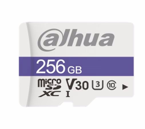 Dahua C100 256GB microSD 95MB/s 38MB/s 80TBW C10/U1/V10 Uhs-I -25 °C To +85 °C Temperature Resistant Waterproof Anti-Magnetic Anti X-Ray 7YRS WTY