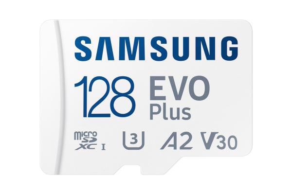 Samsung 128GB Evo Plus Micro SD /W Adapter, Uhs-1 SDR104, Class 10, Grade 3 (U3), Read Up To 130MB/s, 10 Years Limited Warranty