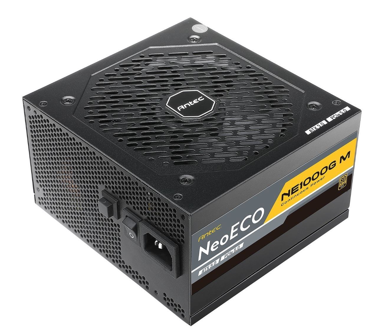 Antec Ne 1000W 80+ Gold, Fully-Modular, Atx 3.0, Pci-E 5.0, 140MM Silent Fan, Japanese Caps, Atx Power Supply, Psu, 7 Years Warranty