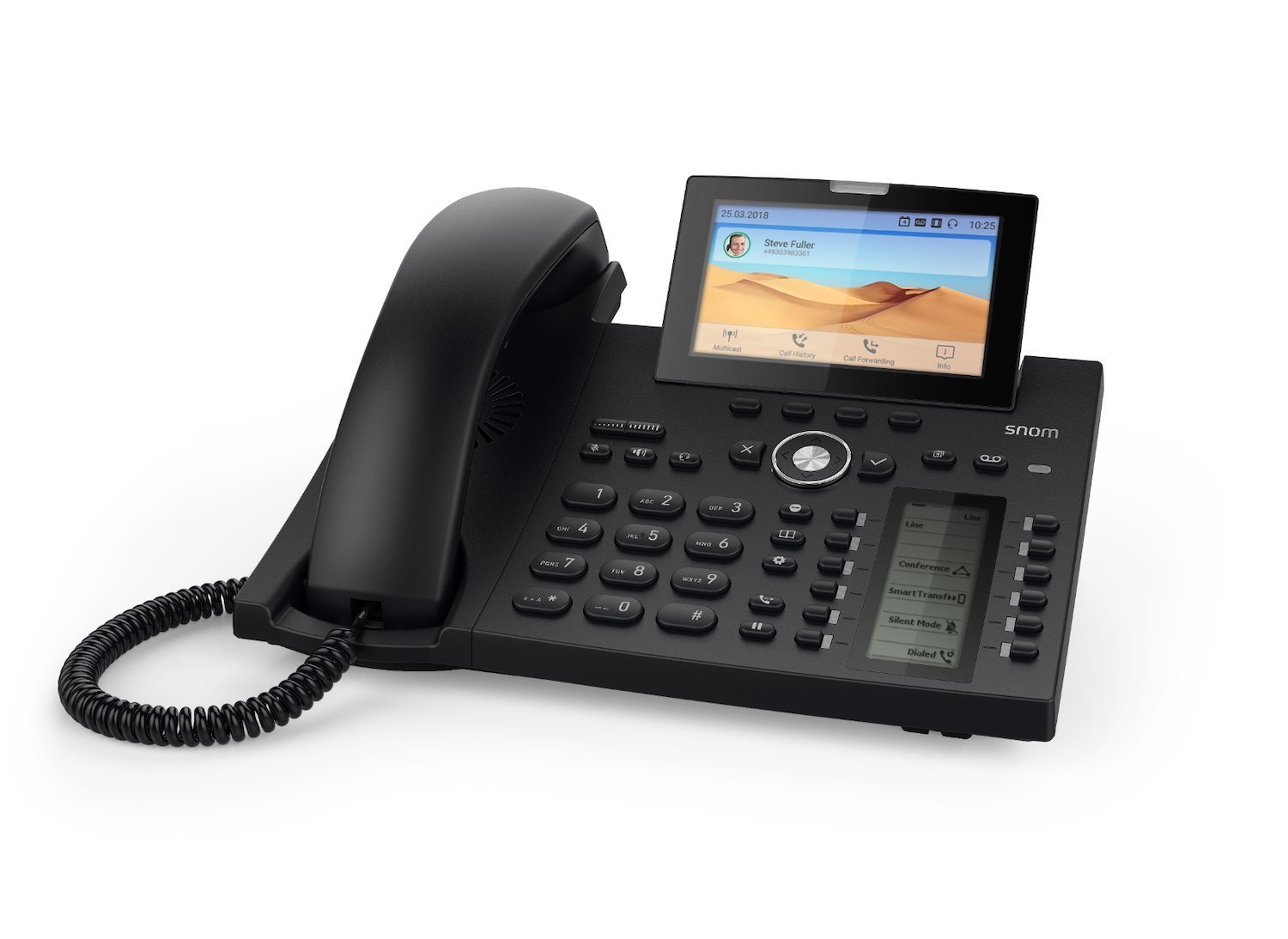 Snom D385N 12 Line Professional Ip Phone, 4.3' Hi-Res Display With Backlight