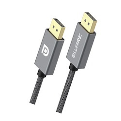 8Ware Pro Series 4K 60Hz DisplayPort Male DP To DisplayPort Male DP Cable Gray Metal Aluminum Shell Gold Plated Connectors (Retail Package)