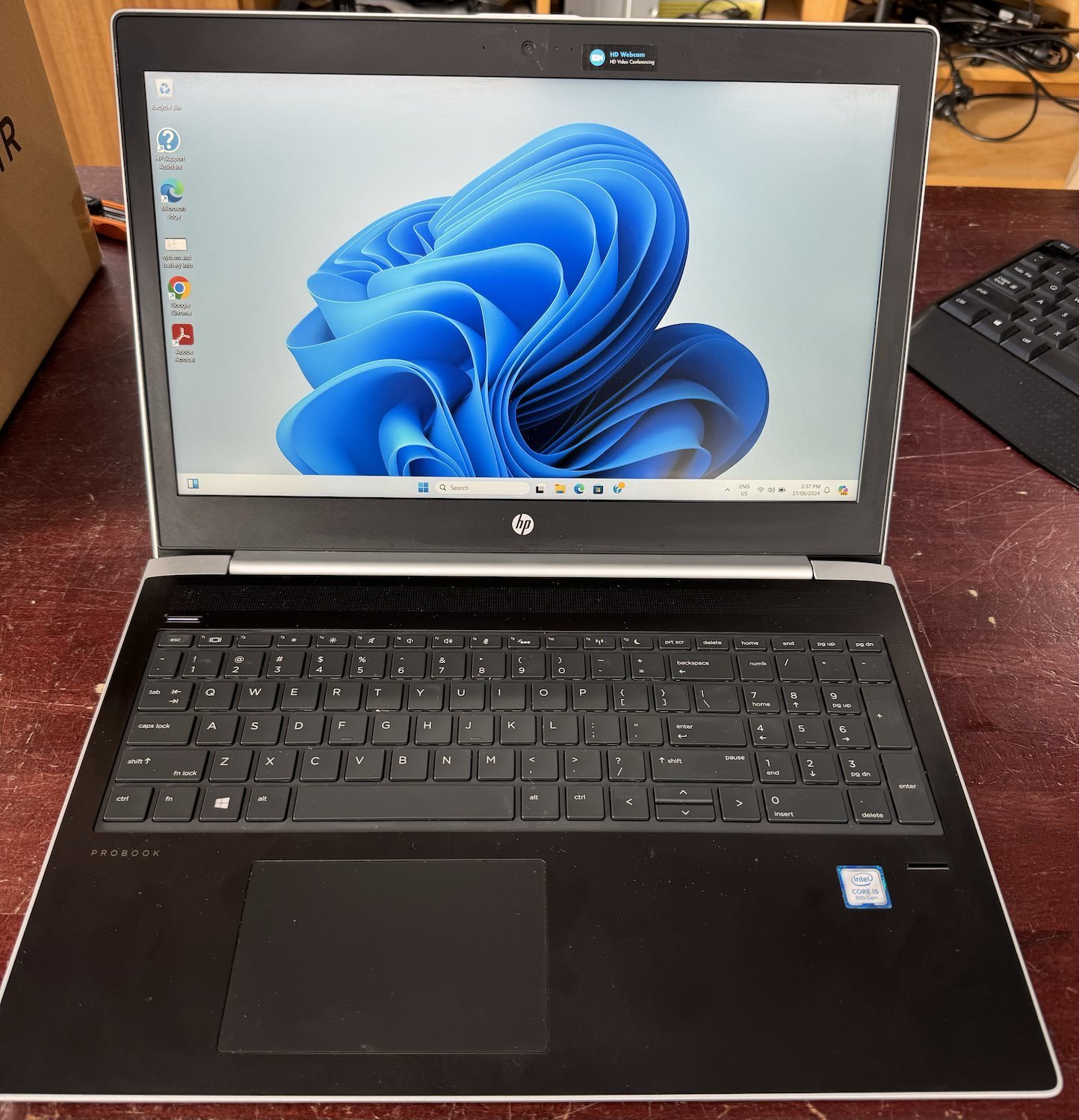 refurbished HP probook 8th Gen i5 8Gig ram and 256Gig ssd drive Win 11 Pro 