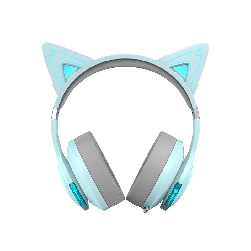 Edifier G5BT Cat SKY Blue Hi-Res Bluetooth Gaming Headset With Hi-Res, Low Latency 45MS (+5MS), RGB Lighting, Multi-Mode, Bluetooth V5.2/Aux