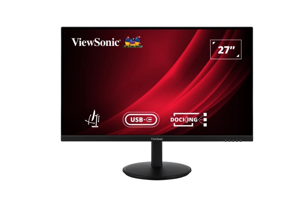 ViewSonic 27' VG 2K SuperClear Ips, Usb-C Hub, Daisy Chain, DP In/Out, RJ45,100w PD, Height Adjustable 3Y Advance Replacement, Business Pro Monitor.