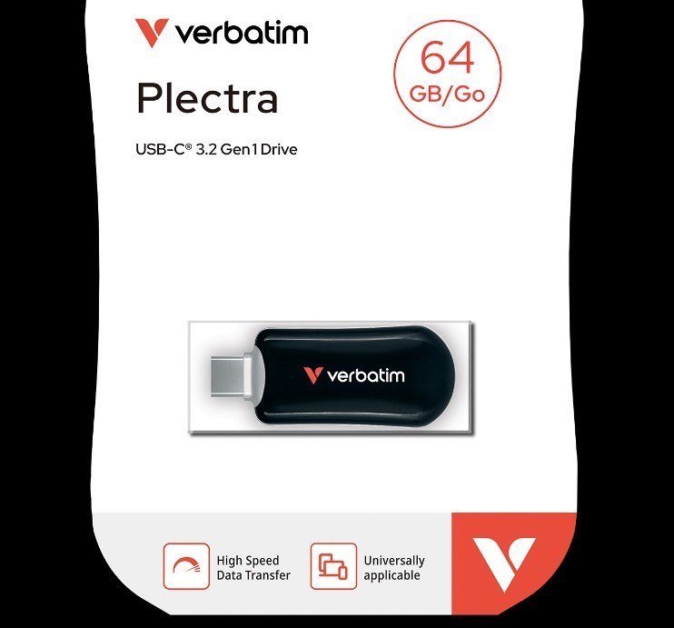 Verbatim Plectra Usb-C Flash Drive Black 64GB