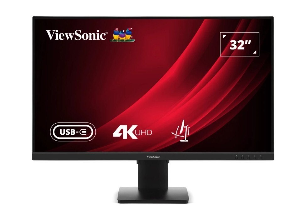 ViewSonic 32' VG 4K SuperClear Va, Usb-C, DP, Height Adjust, 3Y Advance Replacement, Business Pro Monitor