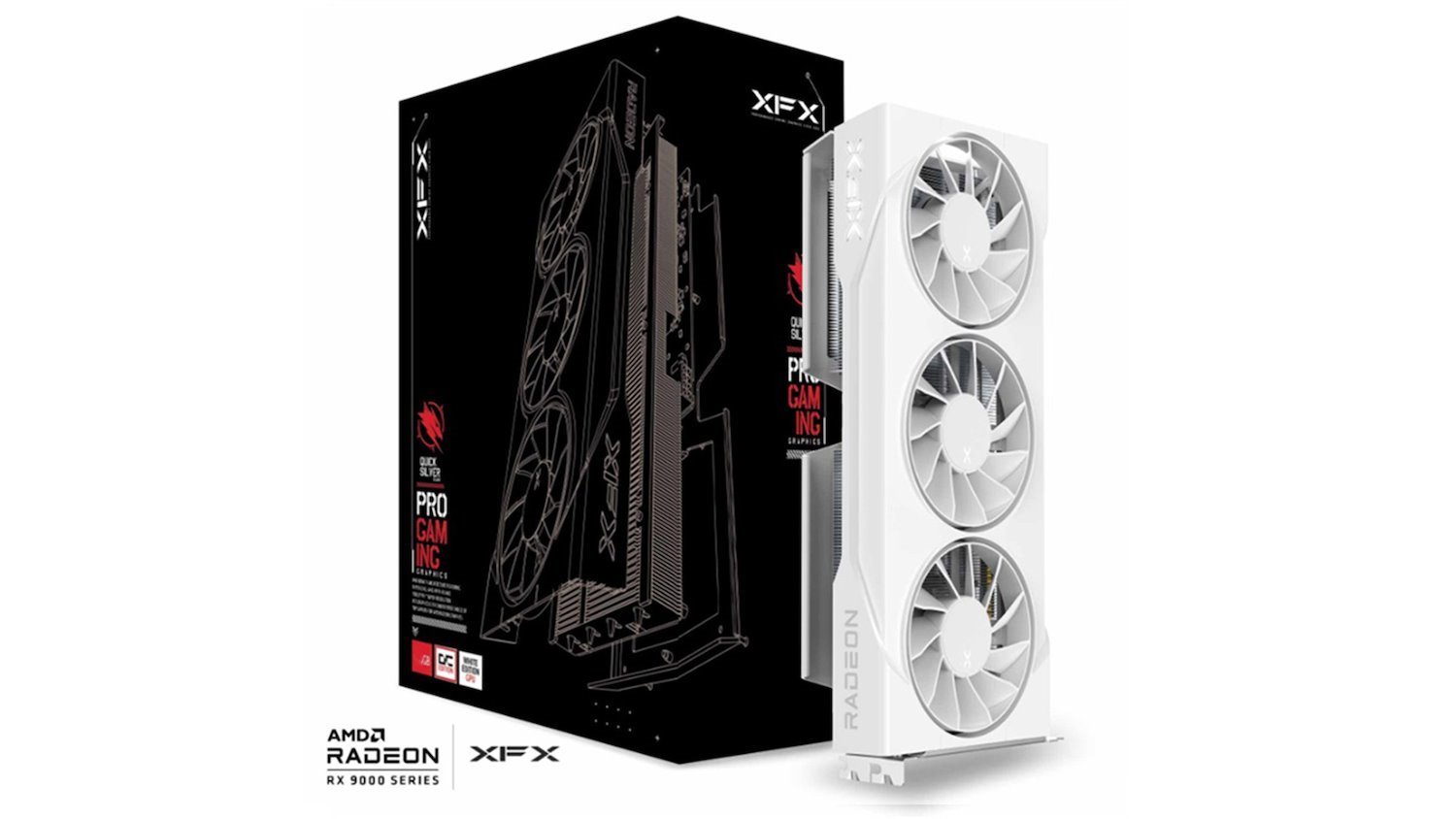 XFX Swift Amd Radeon RX 9060XT Oc White Triple Fan Gaming Edition With 16GB GDDR6 Hdmi 2xDP, Amd Rdna™ 4 (RX-96TS316W7)