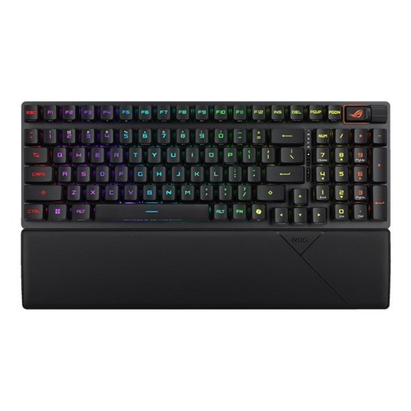 Asus Rog Strix Scope Ii 96 RX Wireless Keyboard- Black, Usb-C / BT 5.1 / 2.4GHz, RGB Per-Key, Nkro, 8000Hz, 2M Cable, Aura SYNC