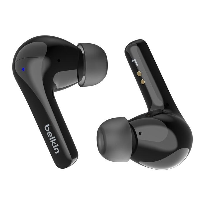 Belkin SoundForm Motion 2 True Wireless Earbuds Black -(AUC010fqWHV2),33 Hours Playtime,Bluetooth 5.3 Pairing,IPX5-Rated,12mm Drivers,2 Years Warranty