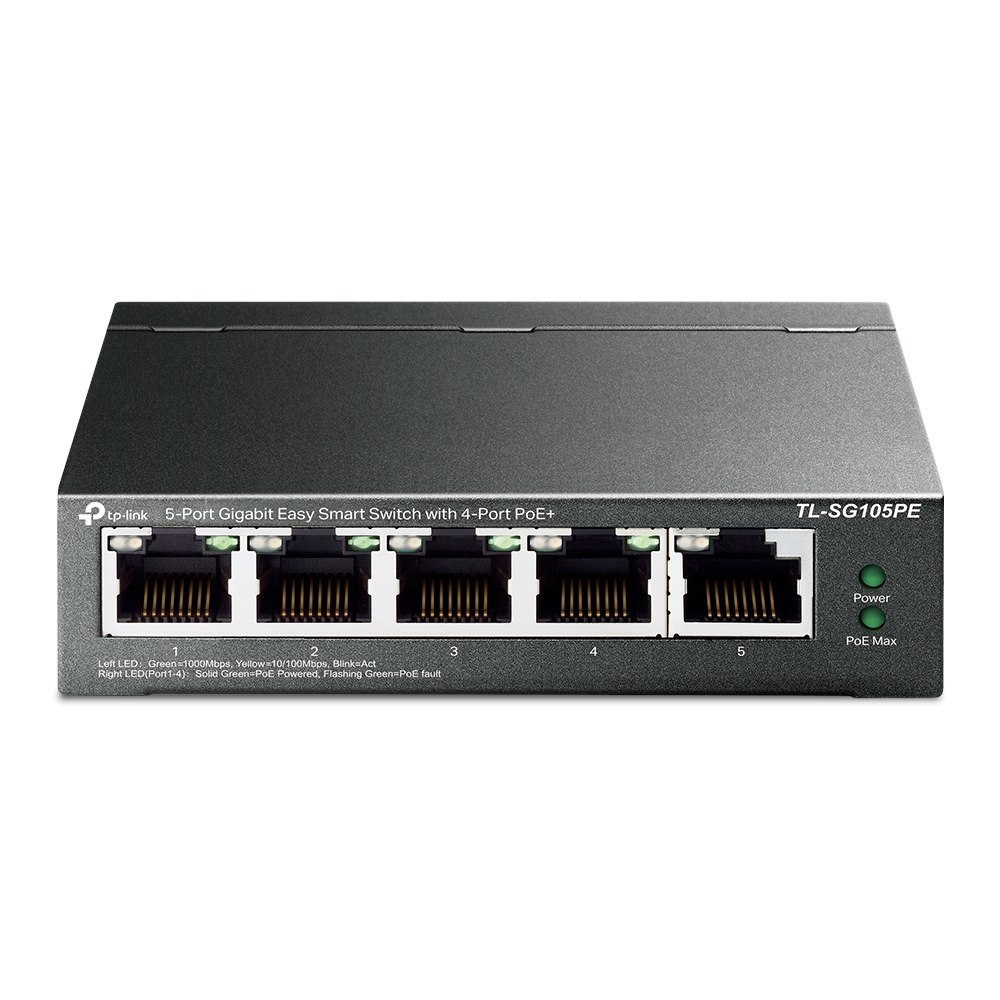 TP-Link Tl-Sg105pe | 5 Port Gigabit Easy Smart Switch With 4 Port PoE+