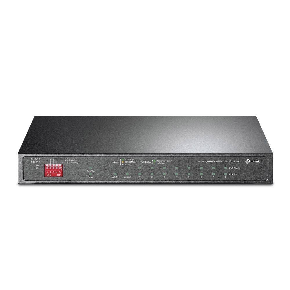 TP-Link TL-SG1210MP | 10 Port Gigabit Desktop Switch With 8 Port PoE+