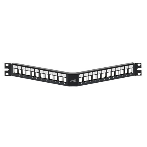 Leviton - Angled Patch Panel Quickport 24 Port 1U